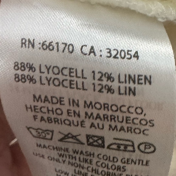 Anthropologie Cream Wide-Leg Oceanside Pants Size Medium - Picture 5 of 5